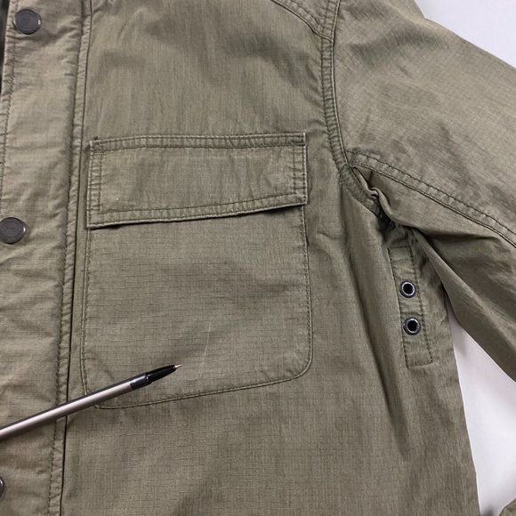 Eddie Bauer Travex Military Field Coat Jacket Men's Medium Cotton Army Green - Picture 5 of 15